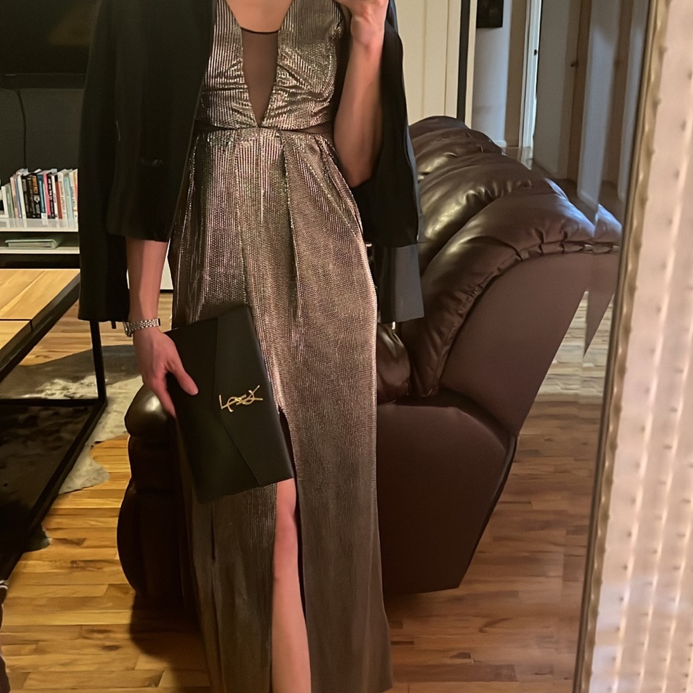 Silver prom or event dress size 2